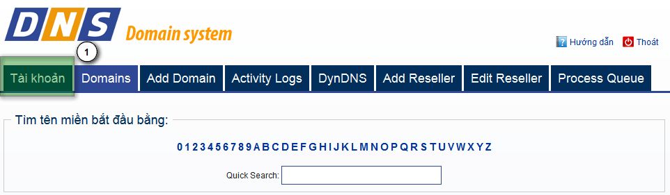 Tạo trang quản trị DNS riêng