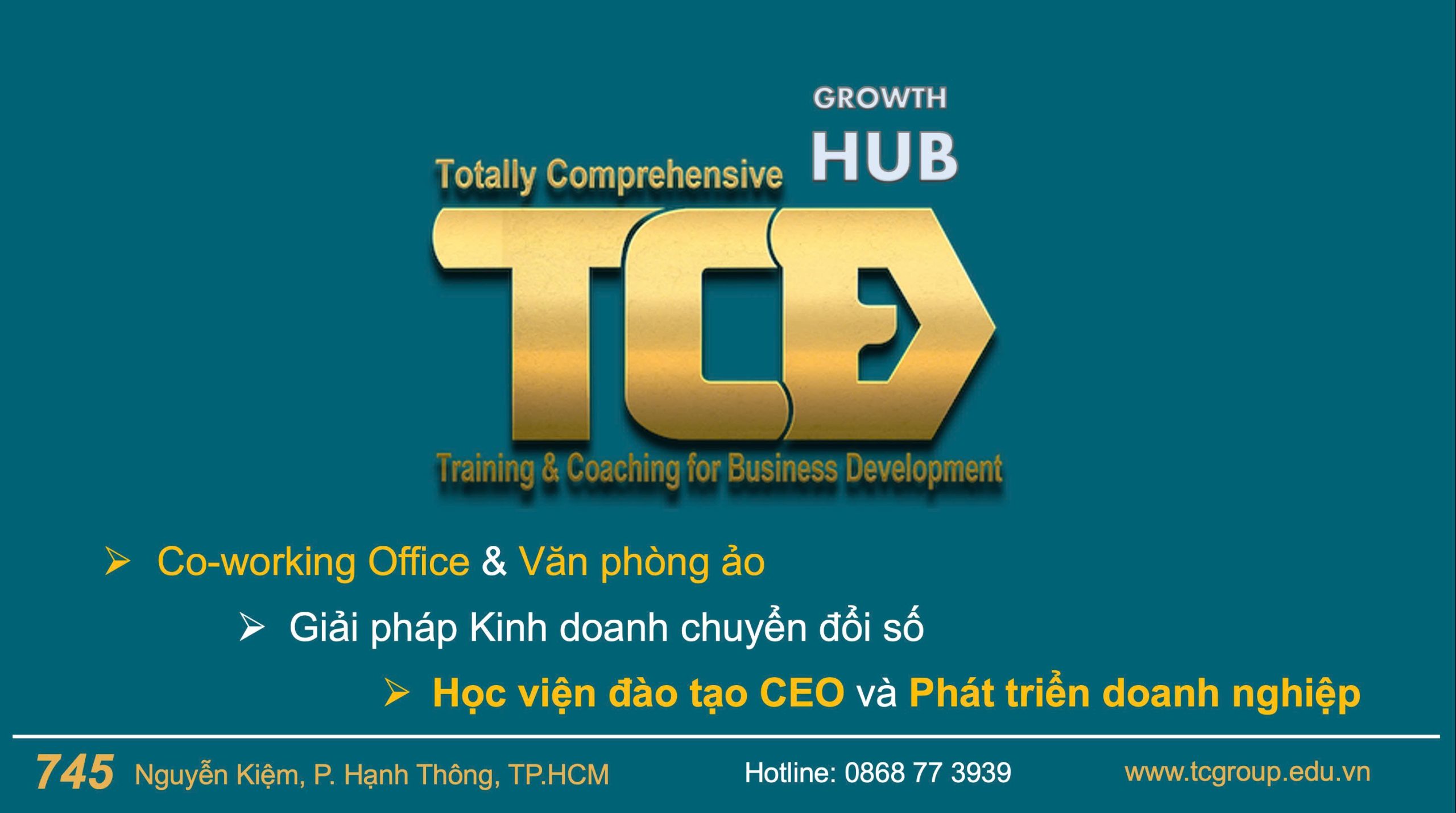 TCBD GROWTH HUB Nơi Doanh Nghiệp Phát triển Bền vững – Chuyên nghiệp